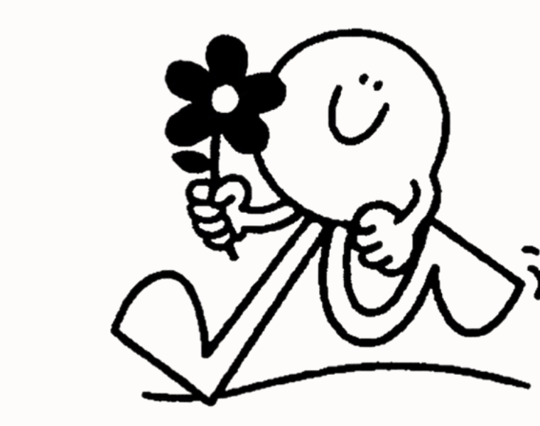 Mascota de Diabetario con una flor